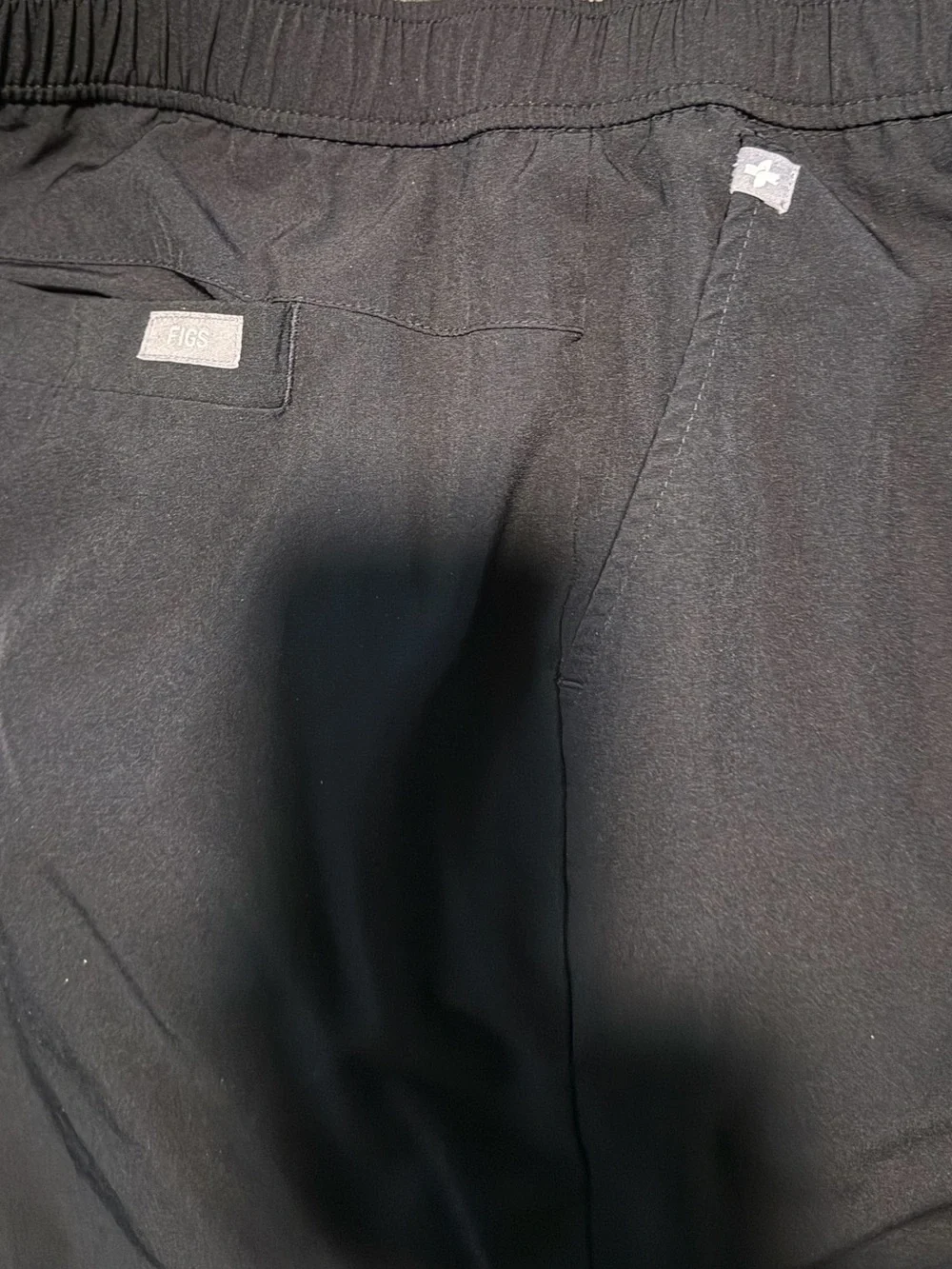 Figs Men's Black Joggers with Blue Drawstring